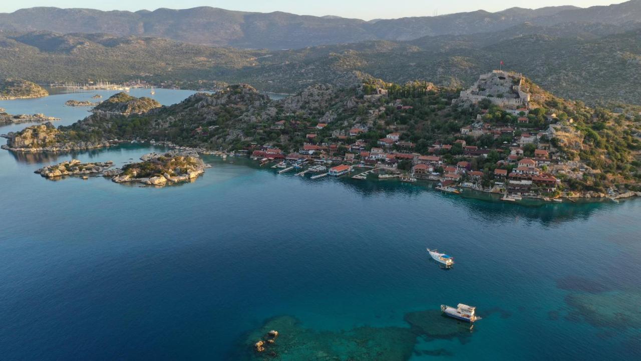 Kapaklı Istlada Tas Ev Apart - Kekova View מראה חיצוני תמונה